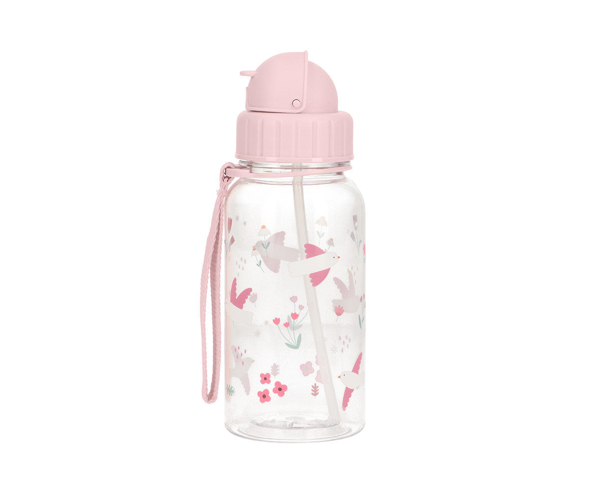 Garrafa infantil Tutete Blossom Birds de 500 ml em Tritan com tampa e alça de transporte
