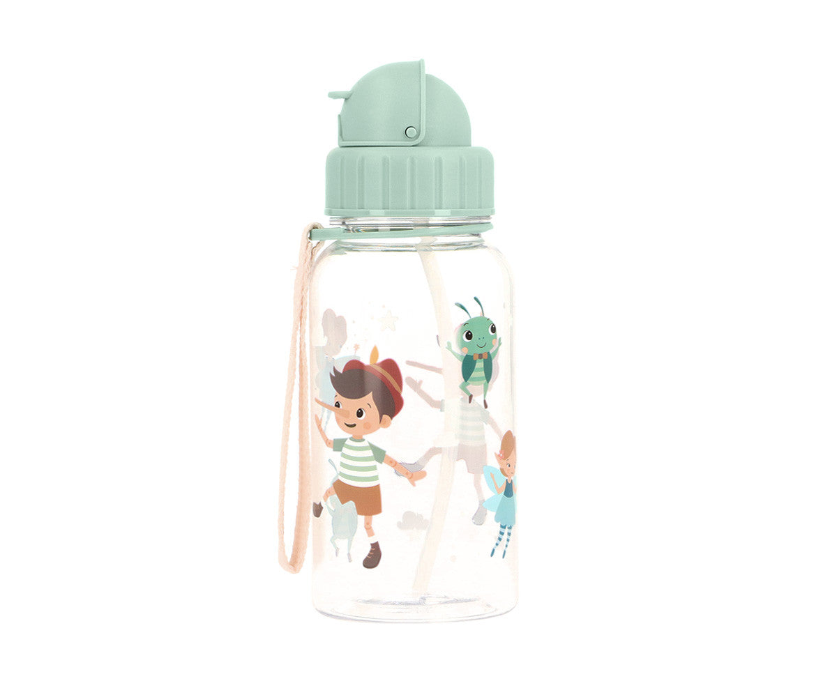 Garrafa infantil Tutete Pinóquio em Tritan de 500 ml com tampa e palhinha