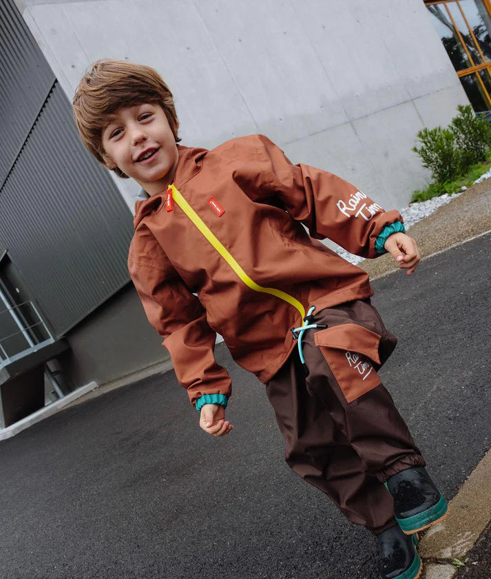 Hello Hossy Casaco Peanut impermeável com capuz