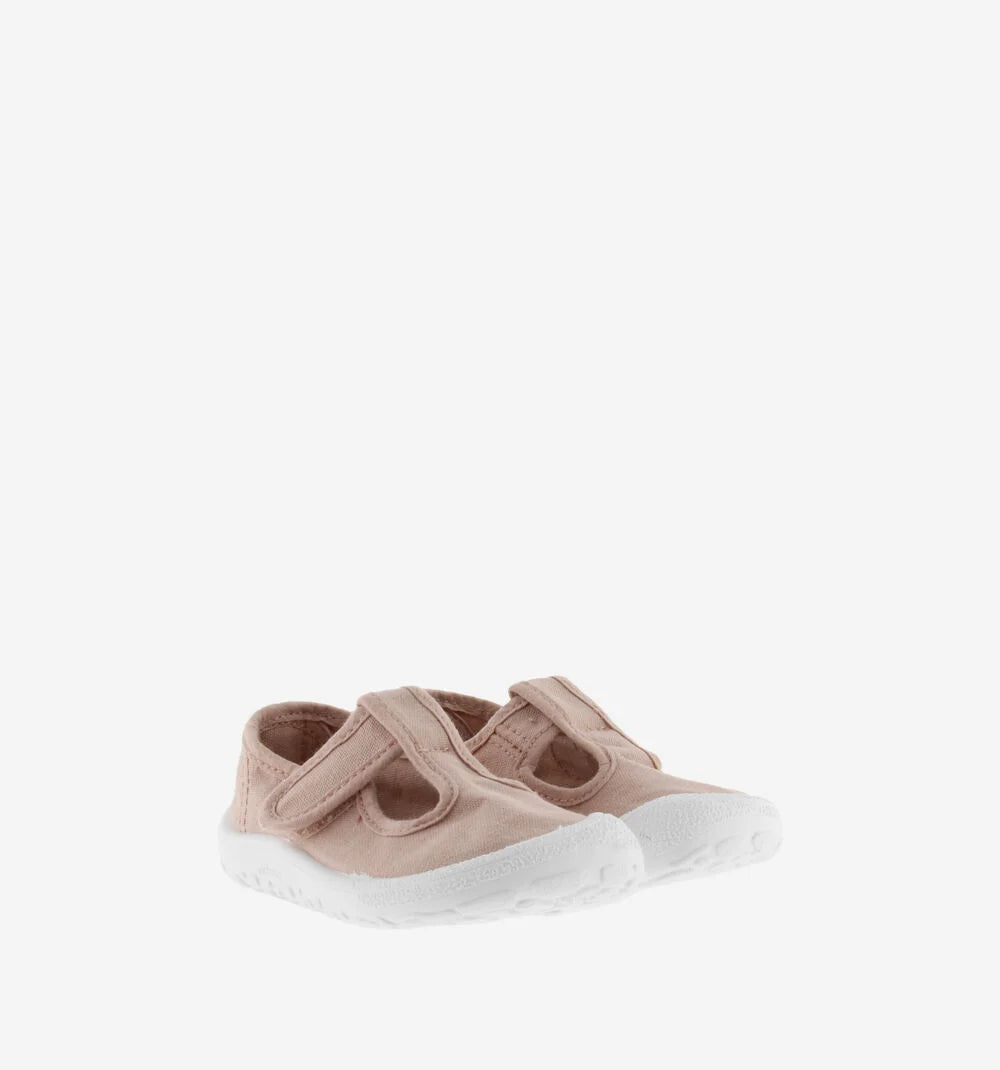Par de sandálias Victoria Barefoot Lona Ballet 2024 cor-de-rosa claro, vista frontal.