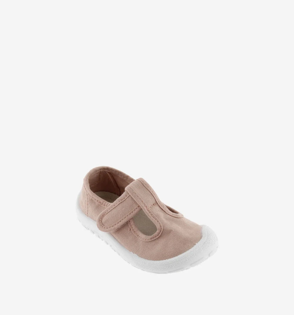 Par de sandálias Victoria Barefoot Lona Ballet 2024 cor-de-rosa claro, vista frontal.