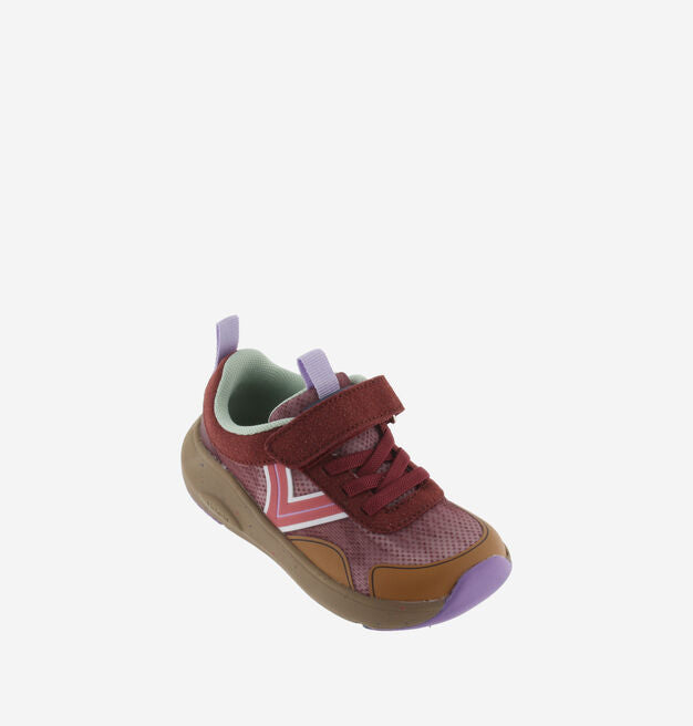 Sapatilhas barefoot infantis Victoria Kai Burdeos em tecido tricot e fecho em velcro