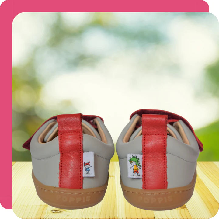 Poppis Poppas barefoot calçado respeitador dois velcros gaudi