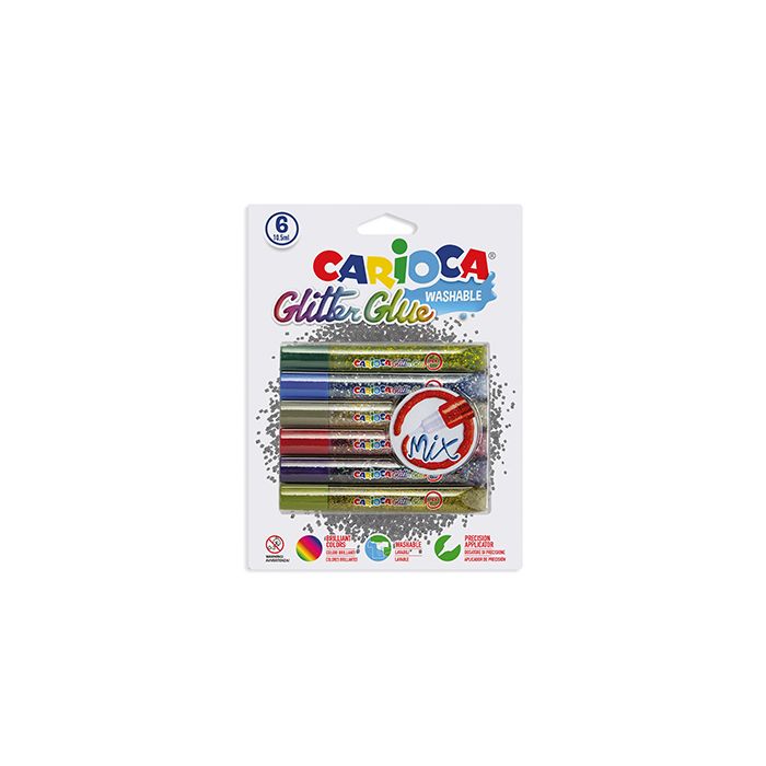 CARIOCA Tubos de cola GLITTER