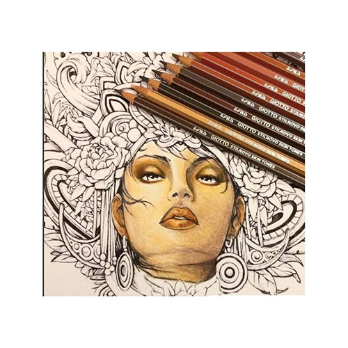 Giotto box of 12 Skin Tones skin color pencils
