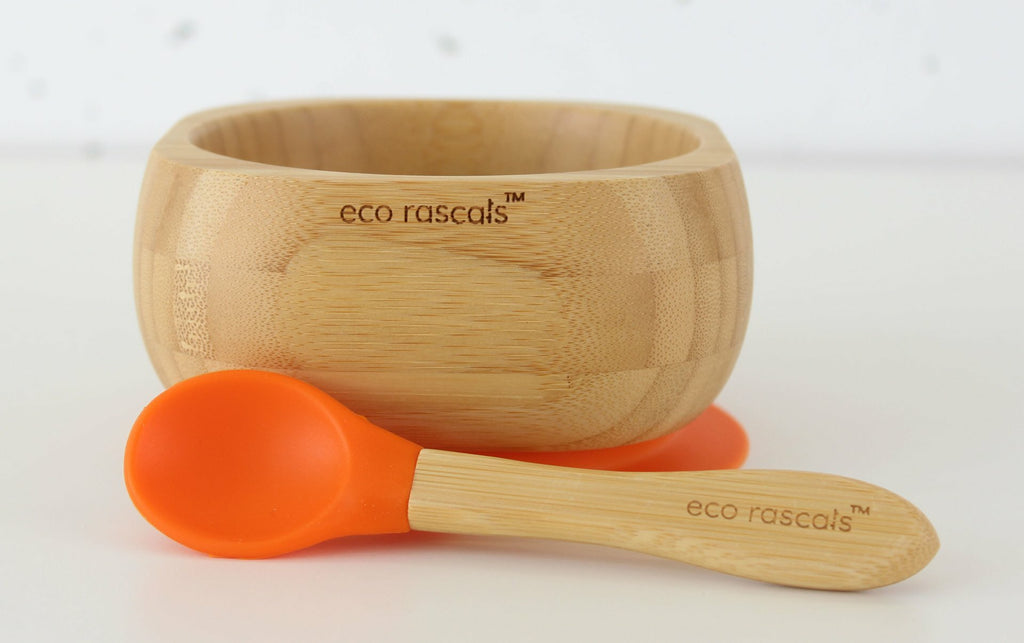Eco Rascals Cuenco de bambú con cuchara