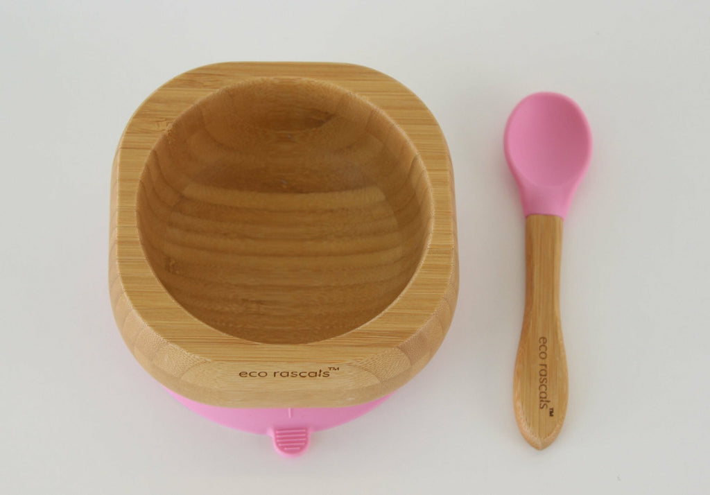 Eco Rascals Cuenco de bambú con cuchara