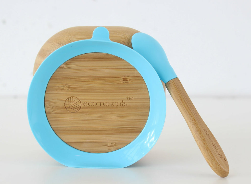 Eco Rascals Cuenco de bambú con cuchara