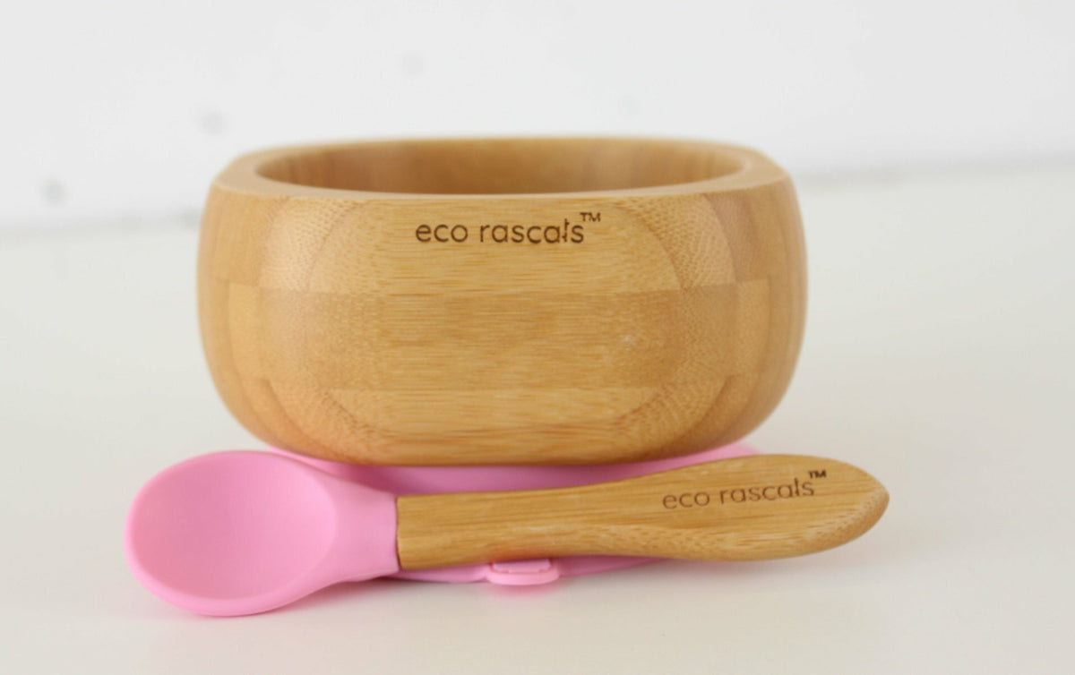 Eco Rascals Cuenco de bambú con cuchara
