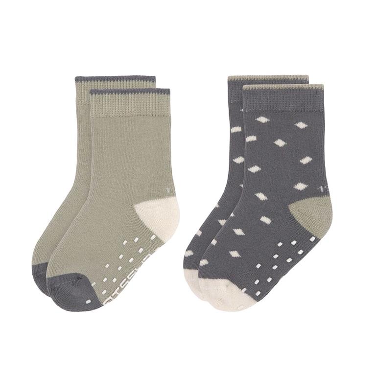 Lassig Meias antiderrapantes 2 pares Olive