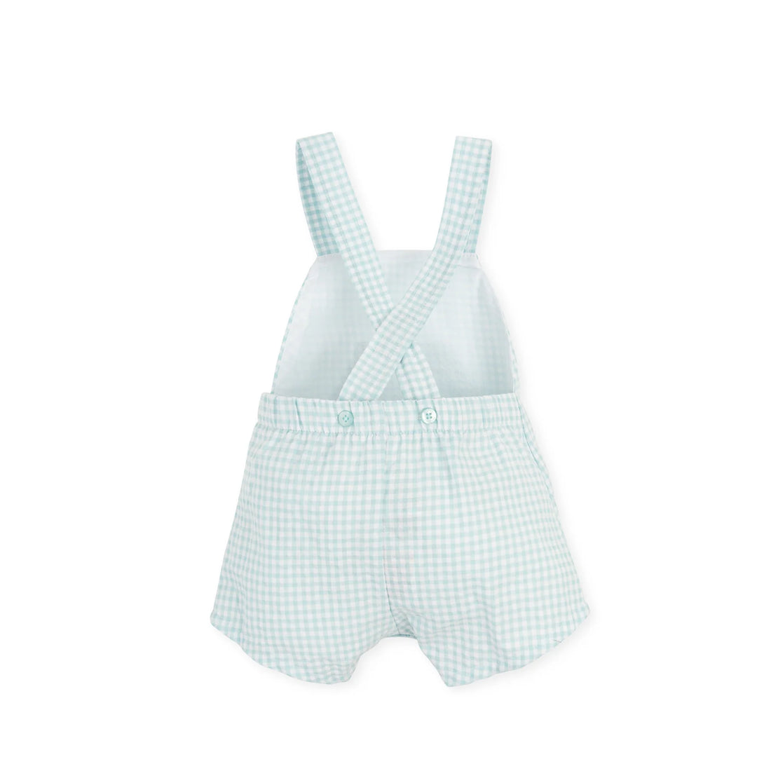 Tutto Piccolo Plaid Jumpsuit Shorts 