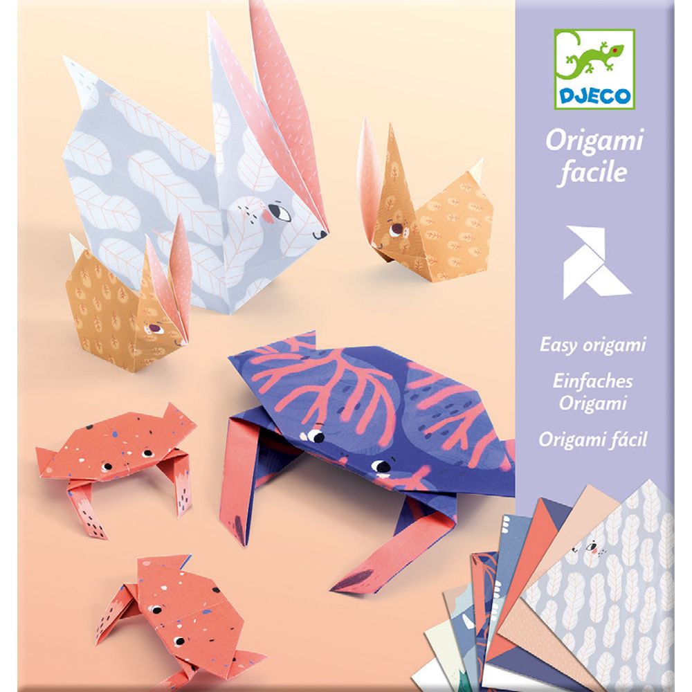 Djeco Actividades origami fácil Famílias de animais
