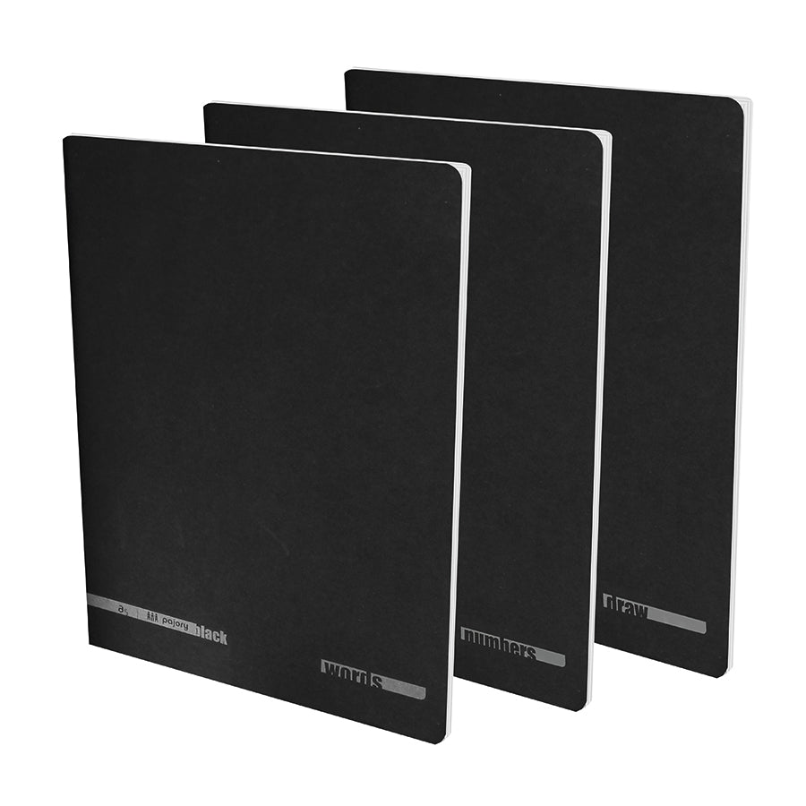 Fegol Caderno capa preta A4 60 folhas