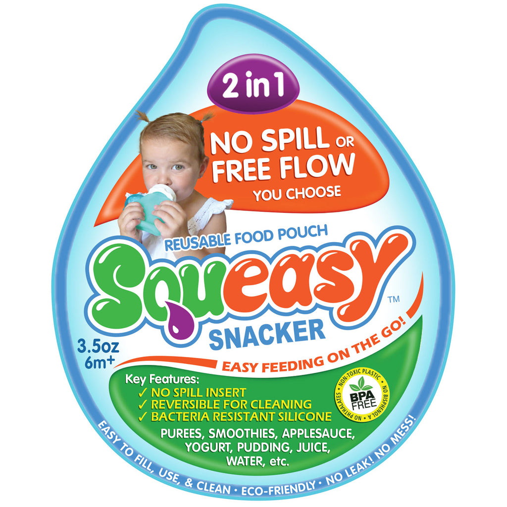 Garrafa para liquidos e sólidos 475ml SQUEASY SNACKER CINZA