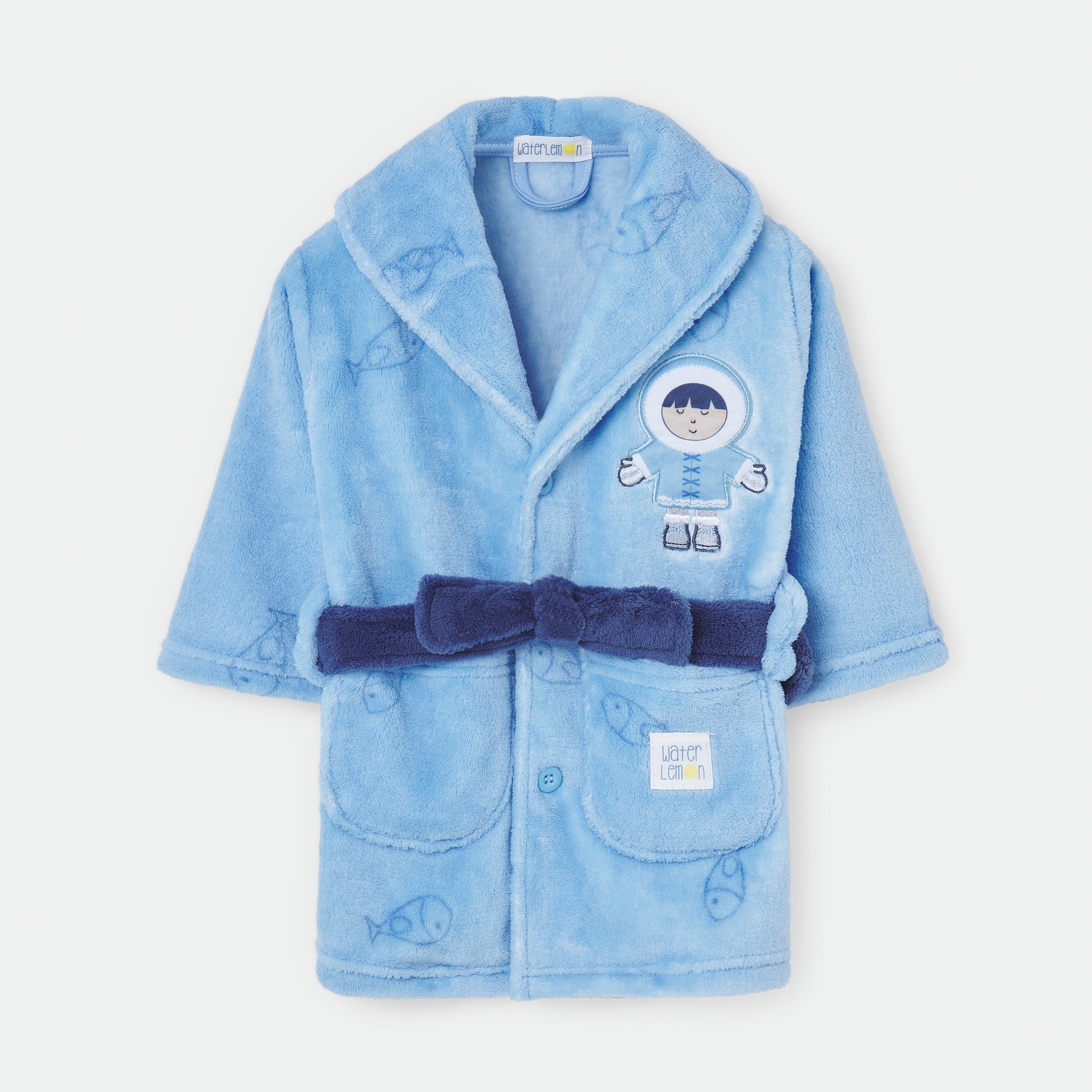 Waterlemon Robe Roupão Esquimó Azul 12m e 24m