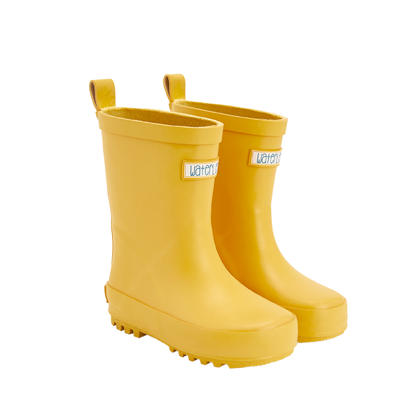 Waterlemon galochas barefoot calçado respeitador  amarelas frente