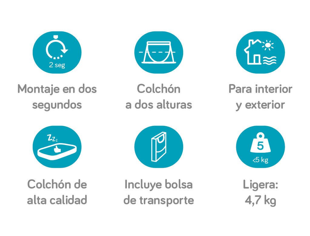 Cama de viaje instantánea Aeromoov