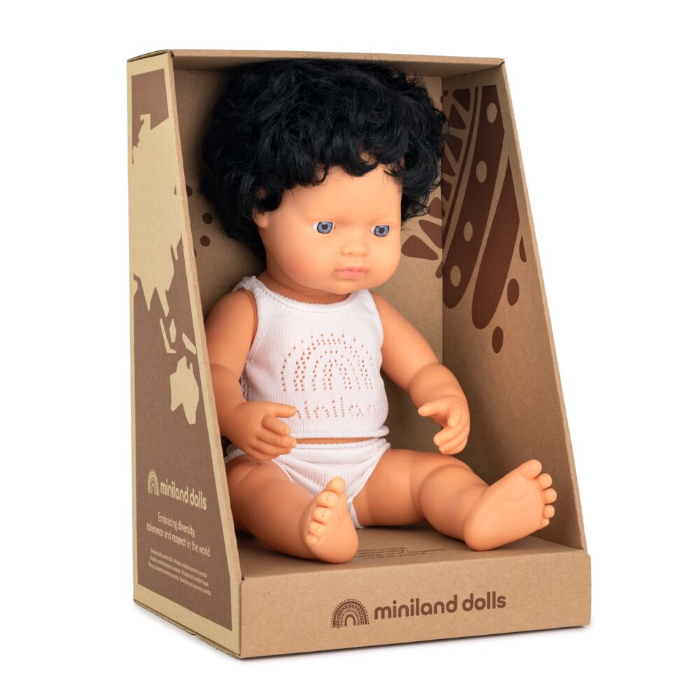 Miniland Boneco/a bebé Caucasiano/a 38cm