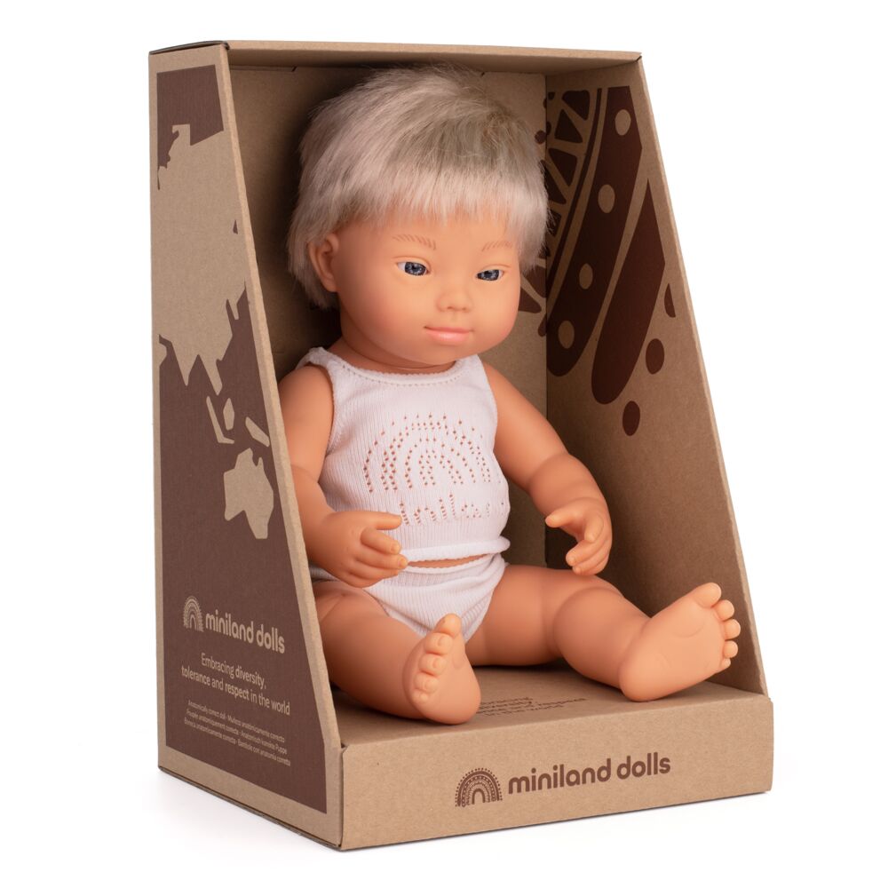Miniland Boneco/a bebé Caucasiano/a 38cm