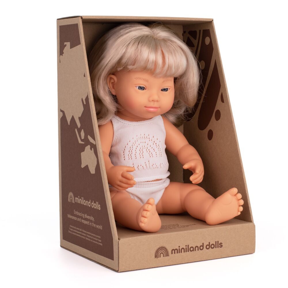 Miniland Boneco/a bebé Caucasiano/a 38cm