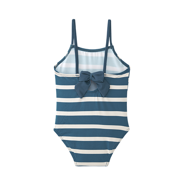 Waterlemon Matchy Girl's Beach Swimsuit Blue with Stripes