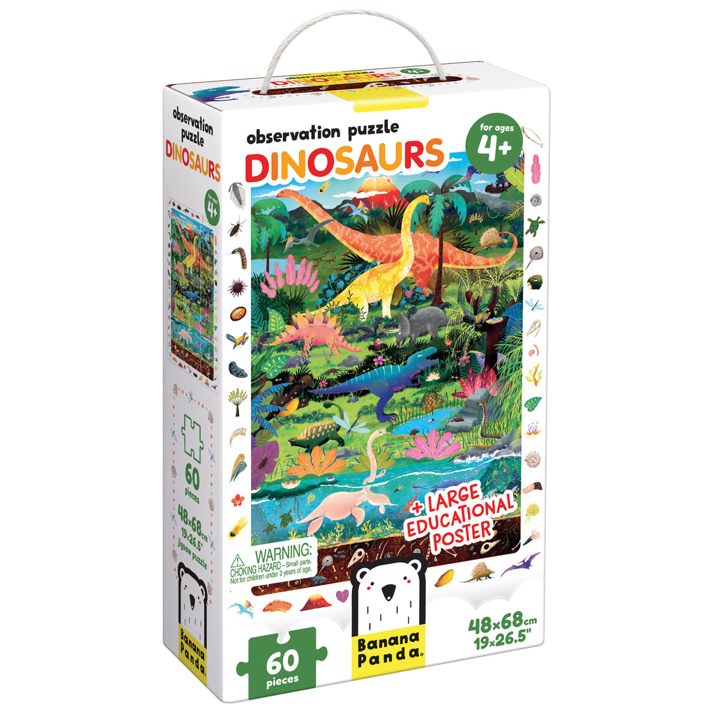 Banana Panda Puzzle de Observación Gigante DINOSAURIOS 60 piezas
