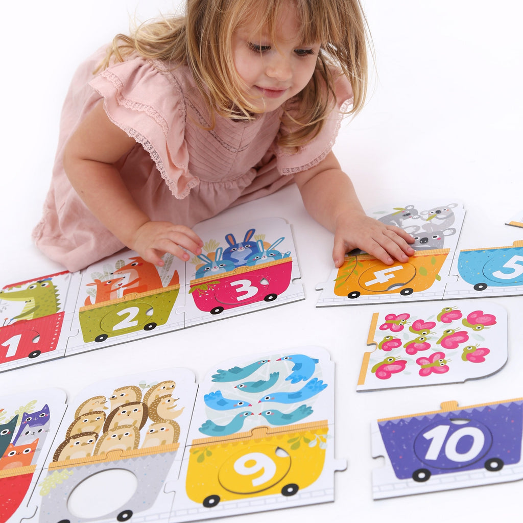 Banana Panda Puzzle de Correspondência Comboio de números