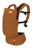 Vista lateral da mochila Tula Free-to-Grow HEMP - Amber.