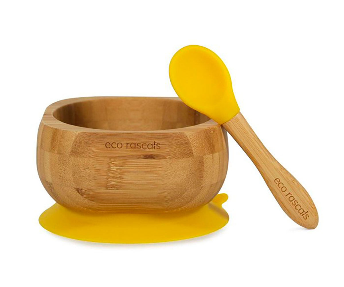 Eco Rascals Cuenco de bambú con cuchara
