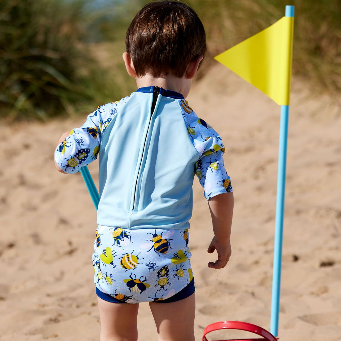Splash About - Traje térmico para piscina/playa Happy Nappy™ Sunsuit Bugs Life