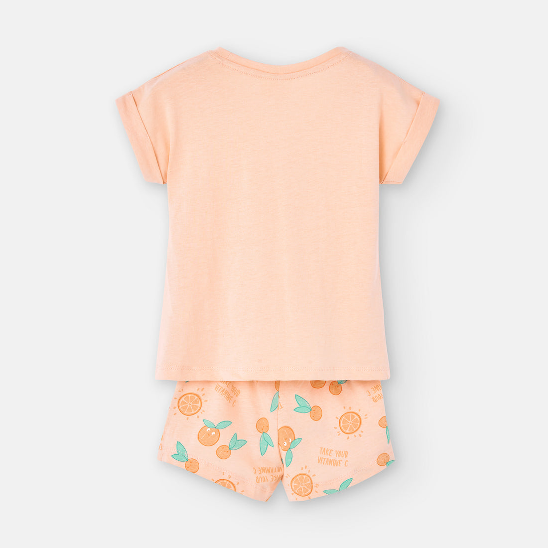 Waterlemon Short Sleeve Set for Girls - Oranges 