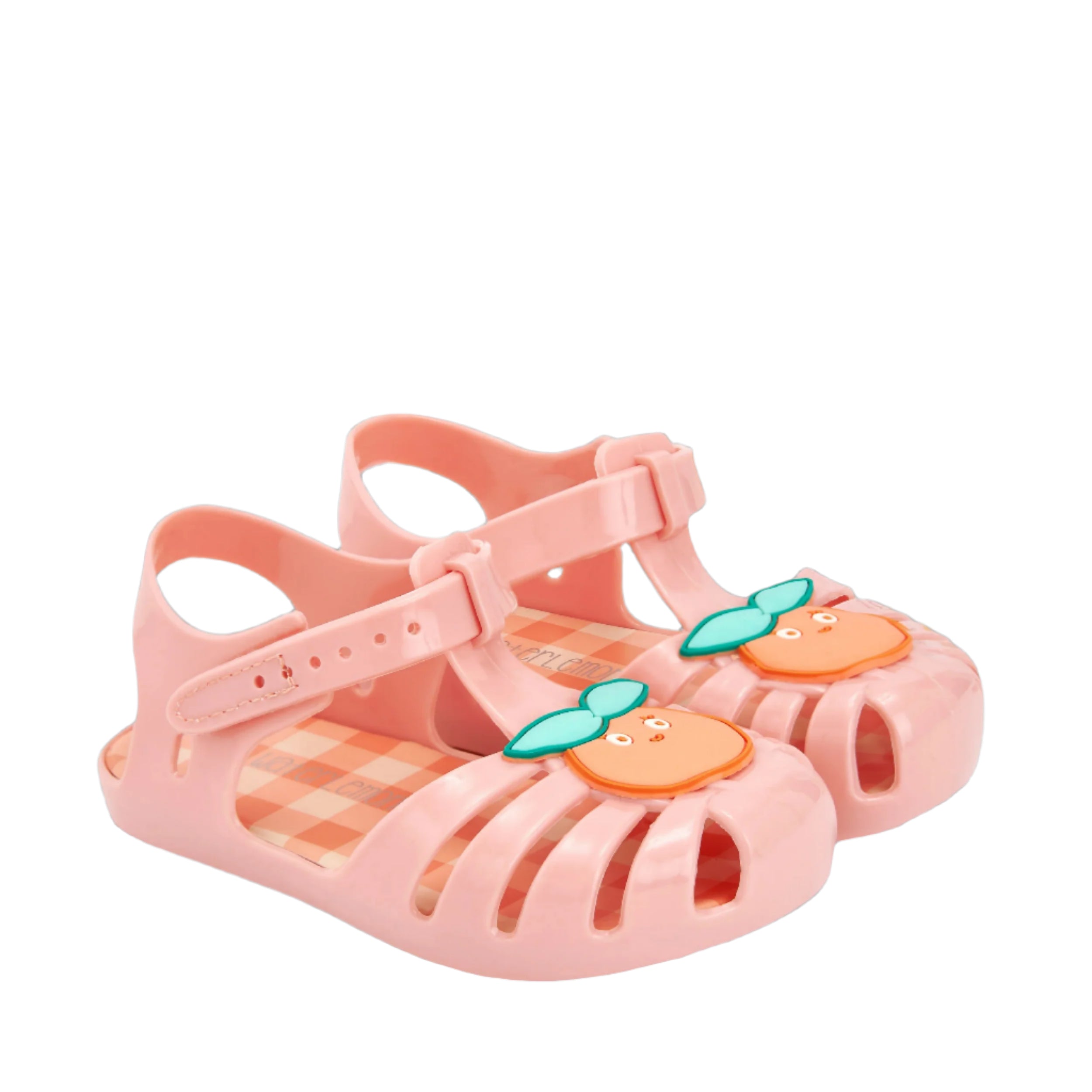 Waterlemon sandalia barefoot calçado respeitador Monstrinho laranja frente