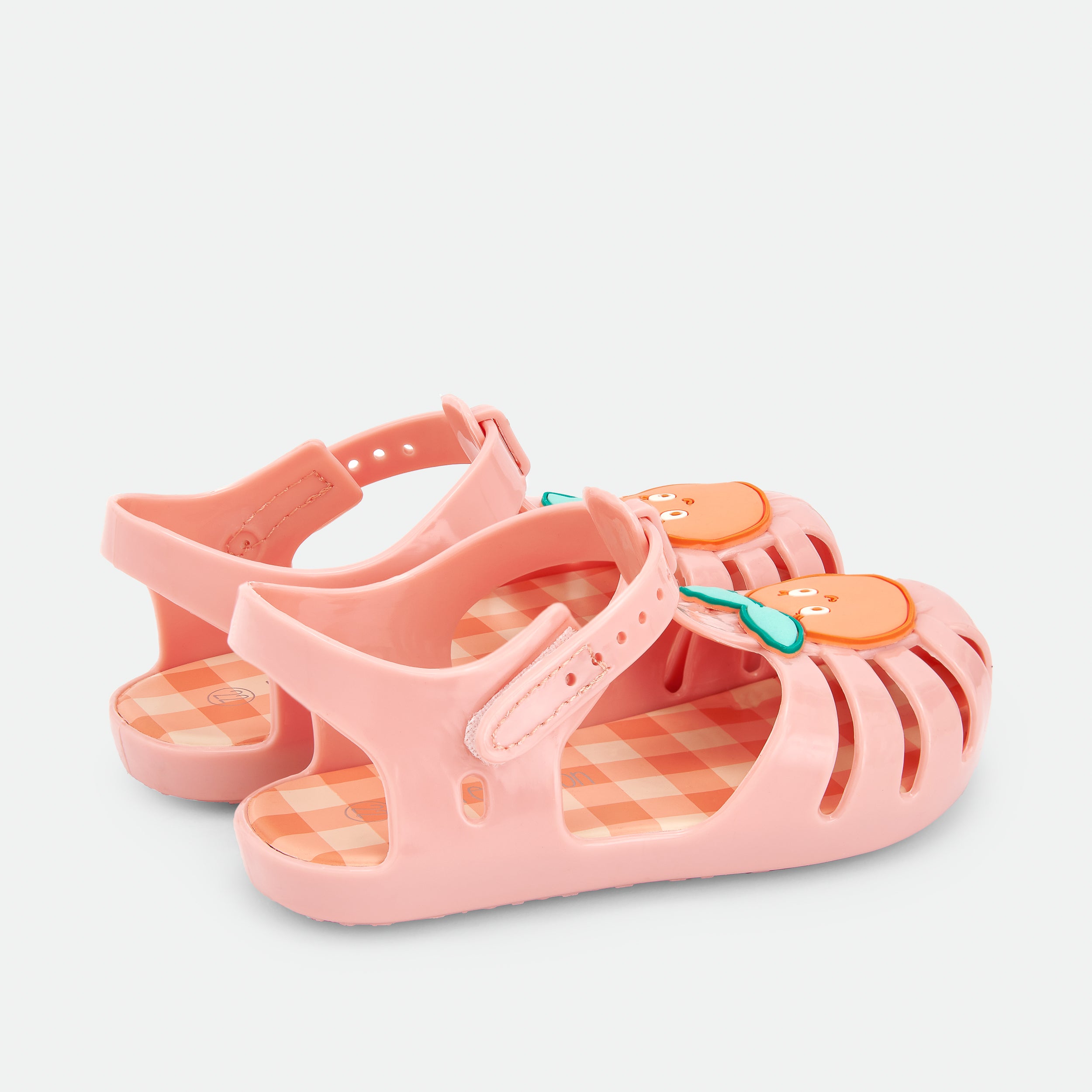 Waterlemon sandalia barefoot calçado respeitador Monstrinho laranja lado