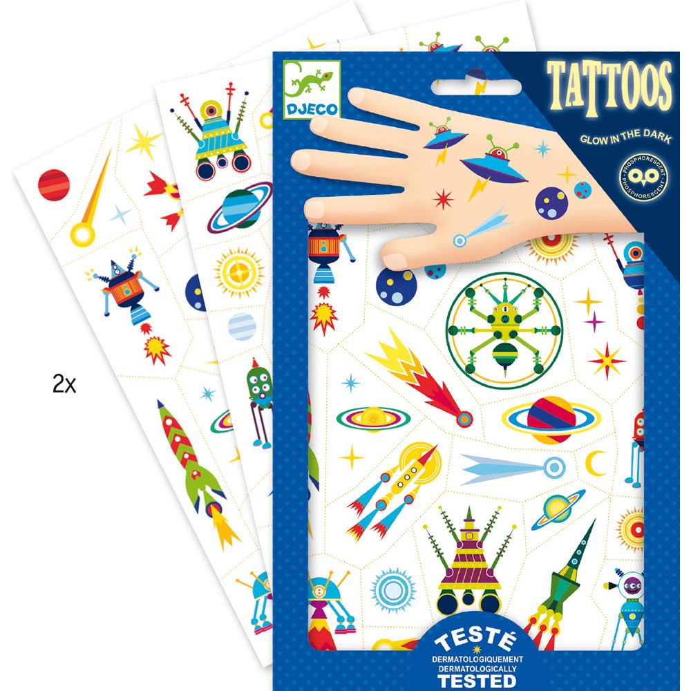 Djeco 50 Tatuagens Odisseia no Espaço