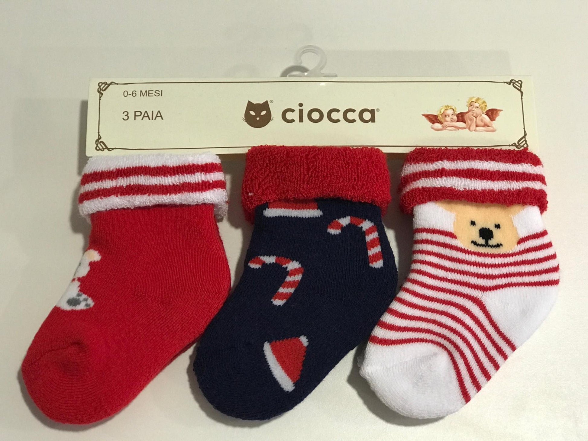 Meias de bebé 0-6 meses - natal (3 pares)