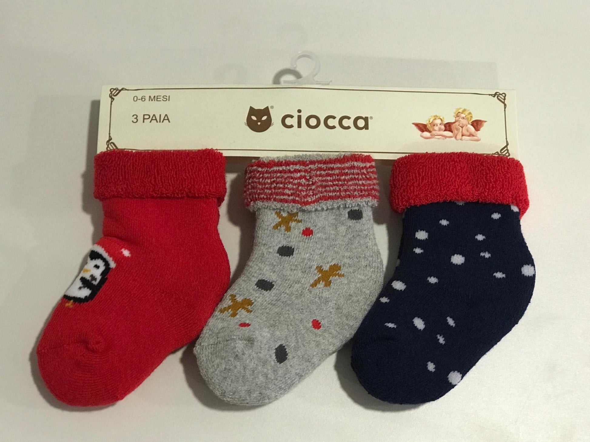 Meias de bebé 0-6 meses - natal (3 pares)