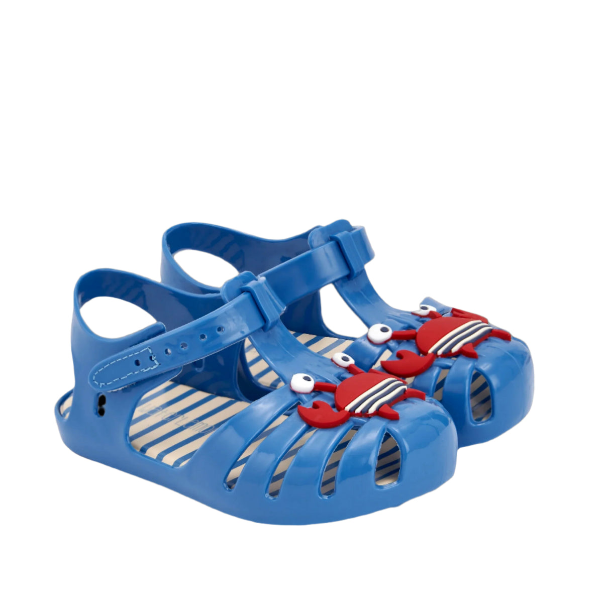 Waterlemon sandalia barefoot calçado respeitador azul frente caranguejo