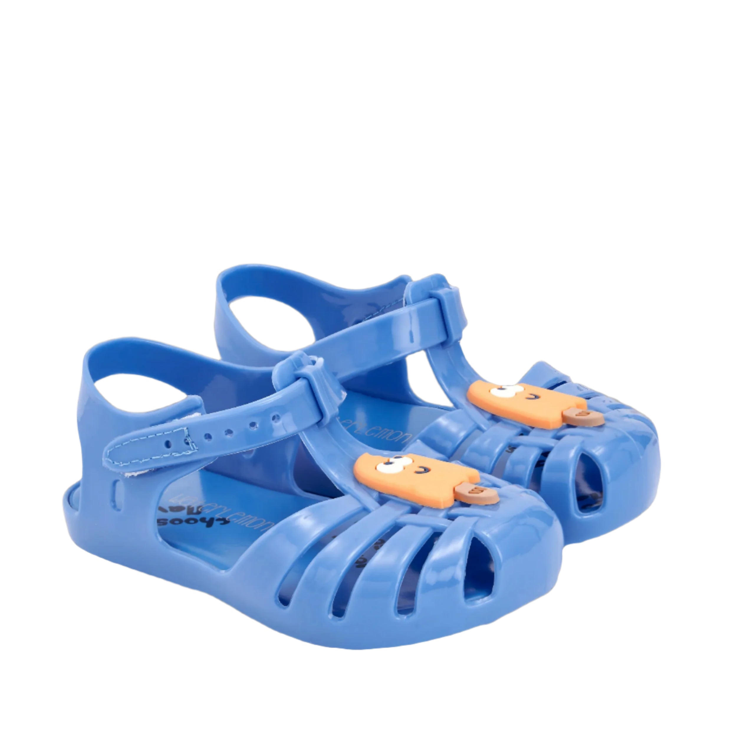 Waterlemon sandalia barefoot calçado respeitador Monstrinho gelado azul frente