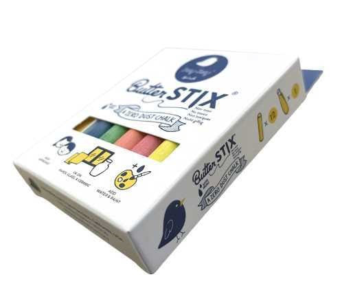 Jaq Jaq - ButterStix Tizas de colores 12 unidades. con apoyo