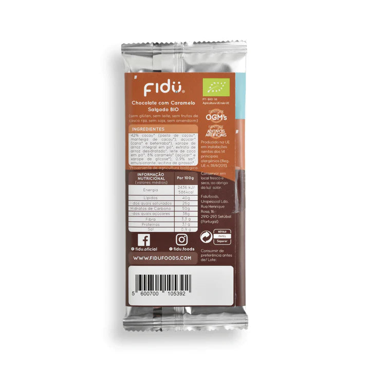 Fidu Chocolate Caramelo Salado BIO 70G