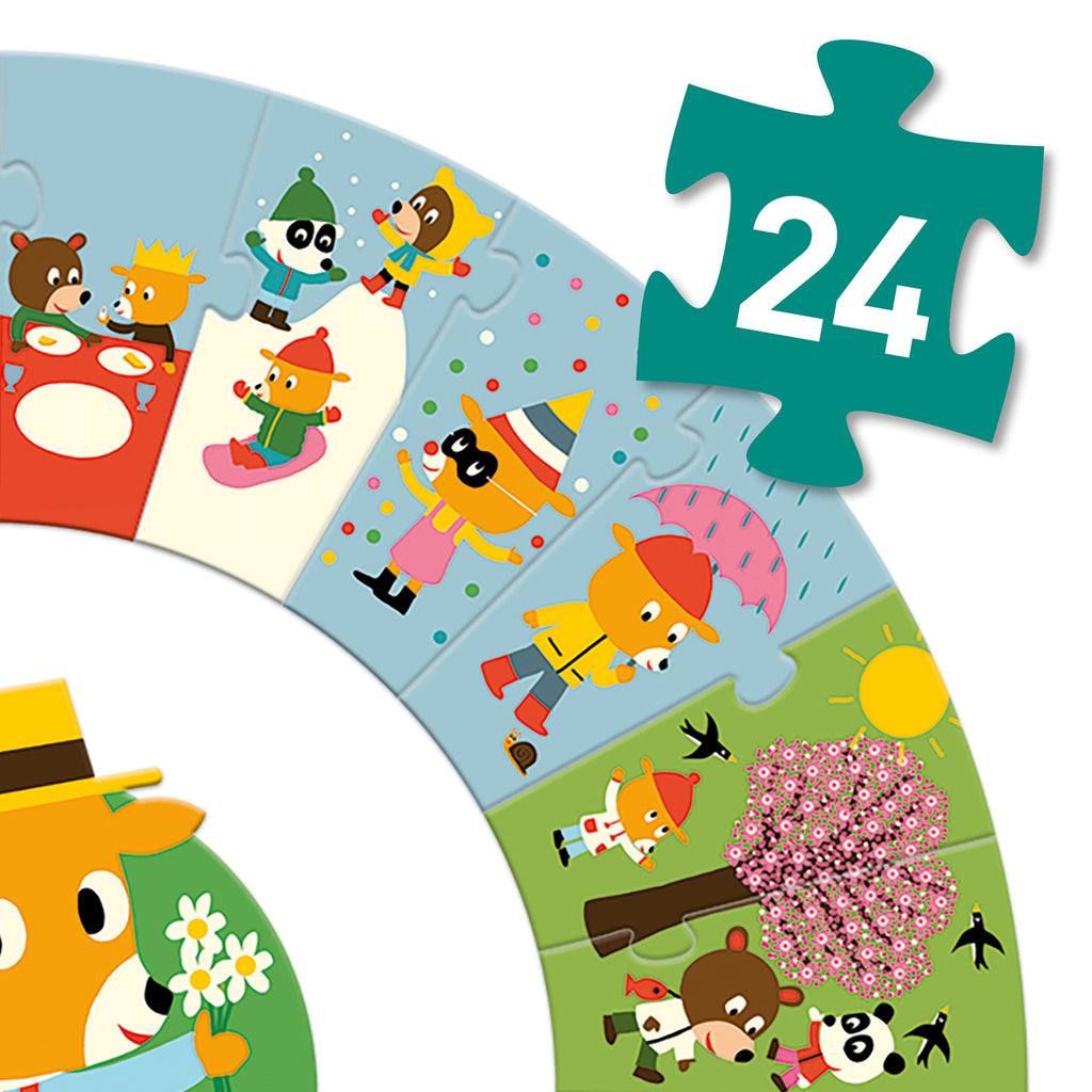 Djeco Giant Circular Puzzle The Seasons of the Year