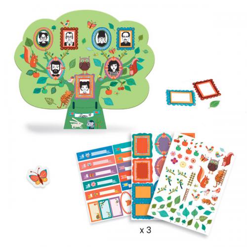 Djeco DIY Family Tree Activities with Stickers - My Family