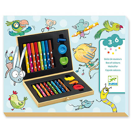 Djeco Case with 22 painting accessories