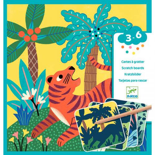 Djeco Actividades Raspar - Grandes Animais
