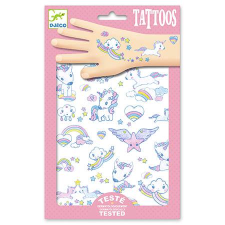 Djeco 50 Tatuagens com glitter Unicórnios