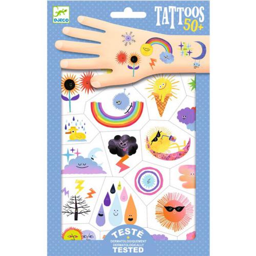 Djeco 50 Tatuagens Emojis do tempo