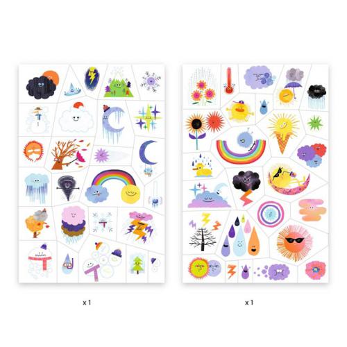 Djeco 50 Tatuagens Emojis do tempo