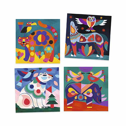 Djeco Actividades colorir com cartões surpresa - Animais Fantásticos