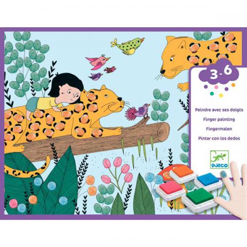 Djeco finger painting activity - Animals
