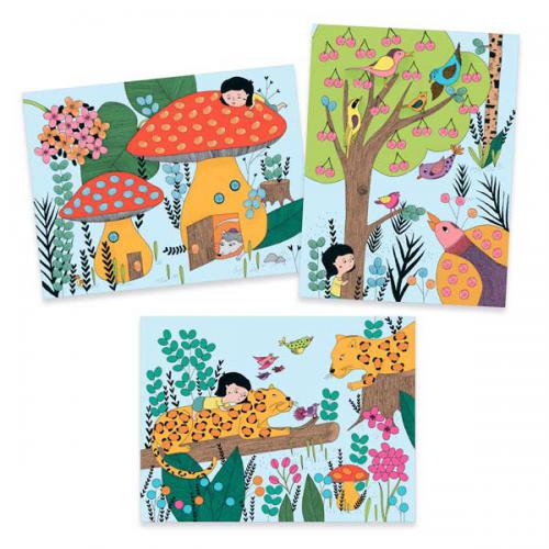 Djeco finger painting activity - Animals